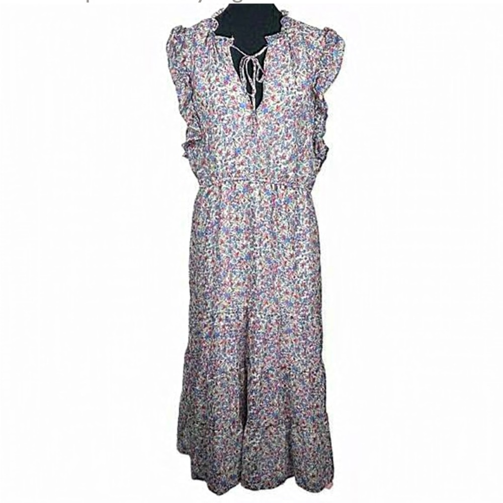 BB Dakota By Steve Madden Womens XL Pink Floral Tiered Boho Canyon Moon‎ Dress